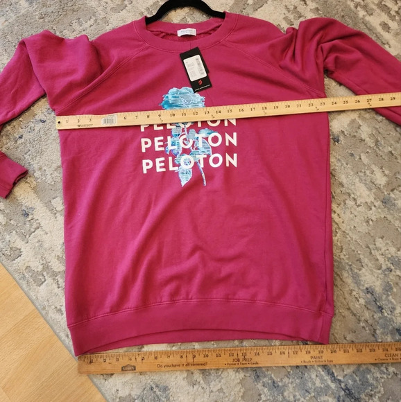 NWT peloton pink everyday oversized crewneck sweatshirt size medium. - Picture 10 of 15